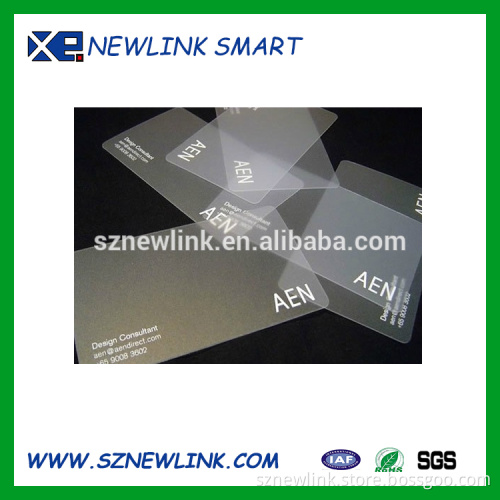 transparent business card/ clear business cards/ Clear matt frosted transparent card